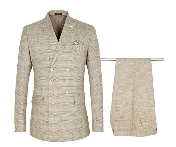 men's suits & blazers casual suits, double-breasted men large size slim-fit plaid fashionable temperament 2-piece suit, White;black
men's suits & blazers casual suits, double-breasted men large size slim-fit plaid fashionable temperament 2-piece suit, White;black