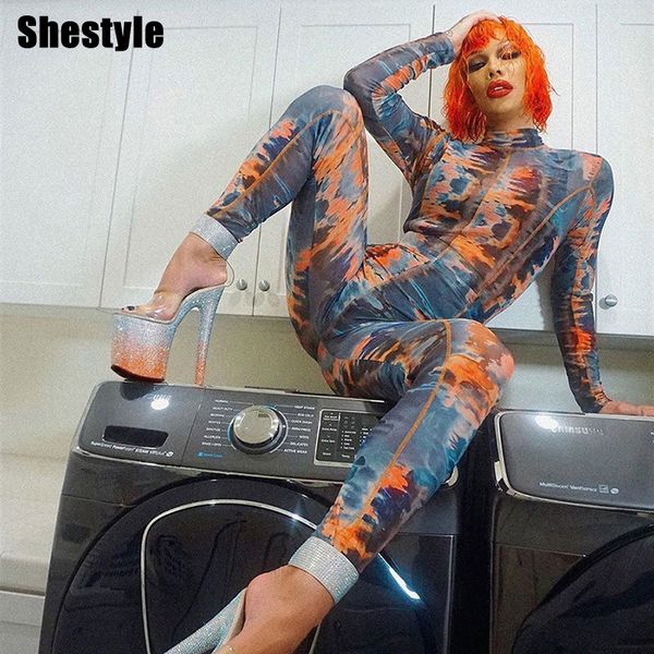 shestyle back zip tie dye jumpsuits women mock neck sportwear casual printed long sleeve push up fitness slim outfits autumnby, Black;white
shestyle back zip tie dye jumpsuits women mock neck sportwear casual printed long sleeve push up fitness slim outfits autumnby, Black;white