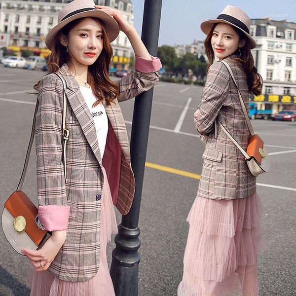 women's suits & blazers women clothing suit jacket female korean sleeves casual wild grid net red small spring and autumn, White;black
women's suits & blazers women clothing suit jacket female korean sleeves casual wild grid net red small spring and autumn, White;black