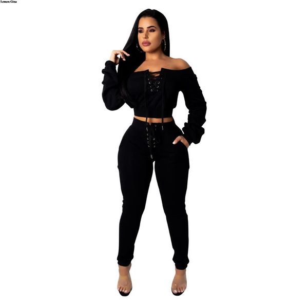 lemon gina off shoulder lace up slash neck long sleeve short pencil pants 2pcs women's sets tracksuits 3color lgcm302 two piece, White
lemon gina off shoulder lace up slash neck long sleeve short pencil pants 2pcs women's sets tracksuits 3color lgcm302 two piece, White