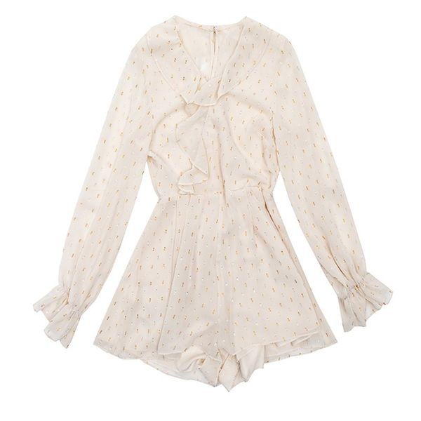 beige chiffon ruffle v neck long sleeve sequined playsuits backless hollow out j0014 210514, Black;white
beige chiffon ruffle v neck long sleeve sequined playsuits backless hollow out j0014 210514, Black;white