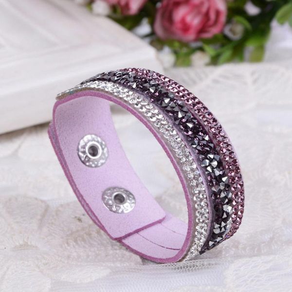 link, chain charm leather bracelet rhinestone crystal wrap bracelets for women velvet bangle snap button closure wrist cuff, Black
link, chain charm leather bracelet rhinestone crystal wrap bracelets for women velvet bangle snap button closure wrist cuff, Black