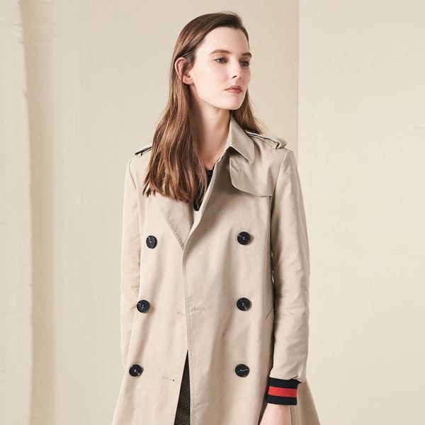 women's trench coats 2021 spring autumn double-breasted lapel long section korean windbreaker coat female juzui, Tan;black
women's trench coats 2021 spring autumn double-breasted lapel long section korean windbreaker coat female juzui, Tan;black