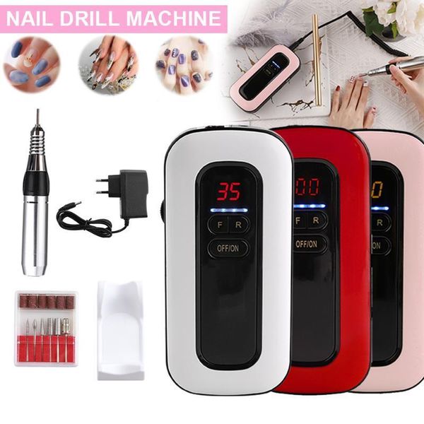 portable led display rechargeable nail drill machine 35000rpm manicure electric file art tools set for bits1
portable led display rechargeable nail drill machine 35000rpm manicure electric file art tools set for bits1