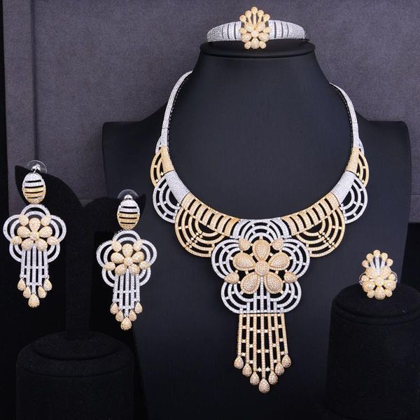 earrings & necklace godki tassel drop luxury 2 tone gold mixed flower cubic zirconia women wedding dress earring ring bangle jewelry set, Silver
earrings & necklace godki tassel drop luxury 2 tone gold mixed flower cubic zirconia women wedding dress earring ring bangle jewelry set, Silver