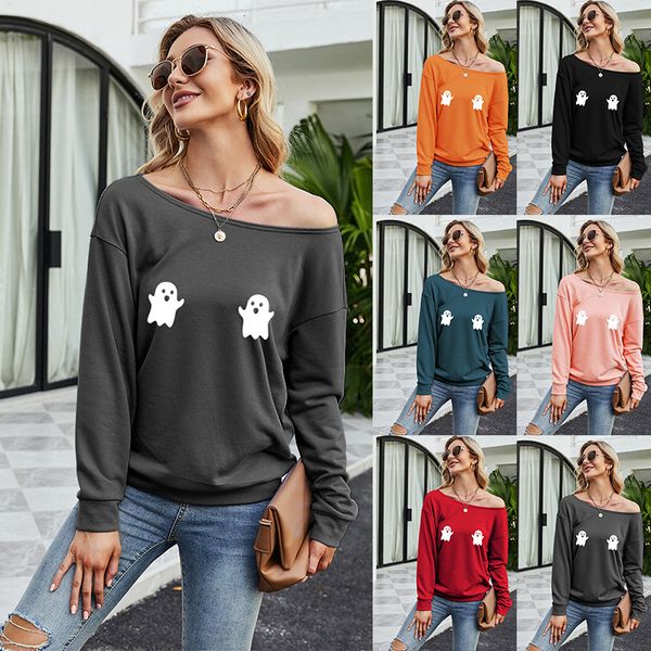 2021 autumn slant shoulder women's drs funny pattern printed casual long sleeve sweater for women, Black
2021 autumn slant shoulder women's drs funny pattern printed casual long sleeve sweater for women, Black