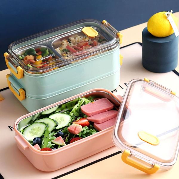 dinnerware sets double-layer insulated lunch box office workers students compartment stainless steel bento boxes leakproof
dinnerware sets double-layer insulated lunch box office workers students compartment stainless steel bento boxes leakproof