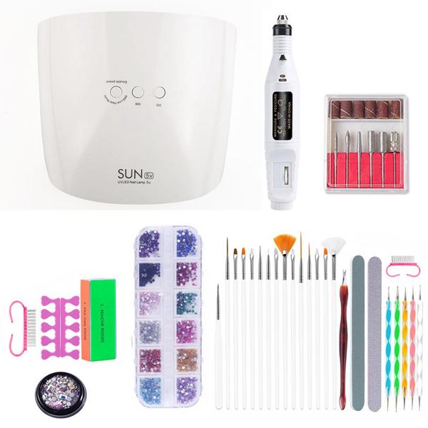 nail art kits manicure set 24w uv lamp with machine white polish electric drill tools kit
nail art kits manicure set 24w uv lamp with machine white polish electric drill tools kit
