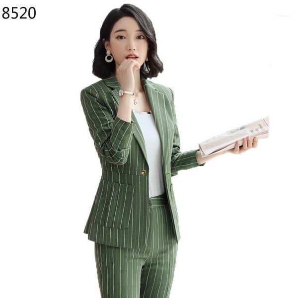 fashion temperament striped women pant suit casual professional slim korean women's small blazer work wear1, White
fashion temperament striped women pant suit casual professional slim korean women's small blazer work wear1, White
