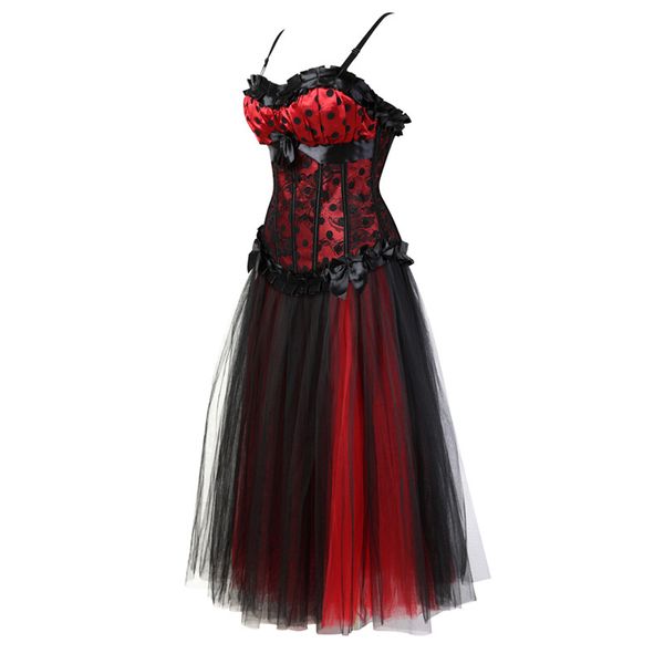 Women Sexy Lace Overbust Corset Dress Corsets Bustier Top Gothic Strap Steampunk Corset with Long Dancing Skirts -6XL, Black
Women Sexy Lace Overbust Corset Dress Corsets Bustier Top Gothic Strap Steampunk Corset with Long Dancing Skirts -6XL, Black