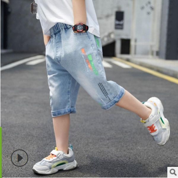 boys denim knee length pant 2021 fashion summer children's trousers kids active pants print letter sky blue color size4-14 ly103
boys denim knee length pant 2021 fashion summer children's trousers kids active pants print letter sky blue color size4-14 ly103