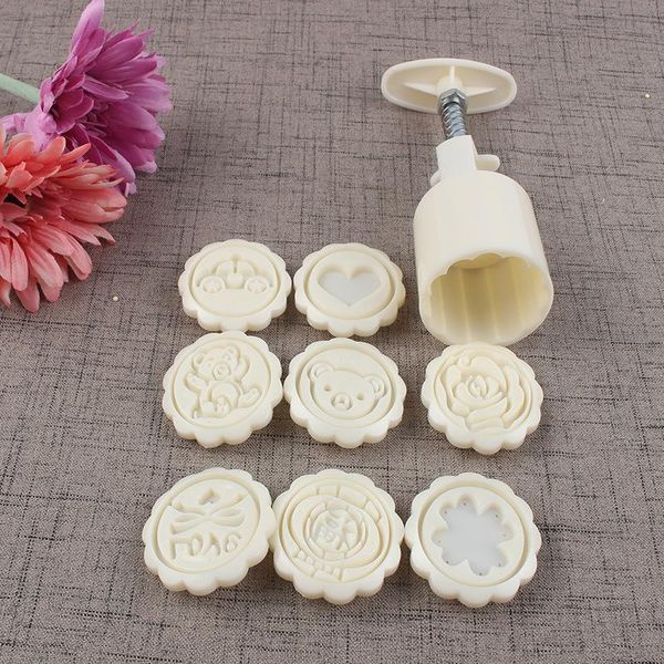 baking & pastry tools fondant moon cake mould diy accessories plungers round mold 1 barrel+8 stamps set hand press
baking & pastry tools fondant moon cake mould diy accessories plungers round mold 1 barrel+8 stamps set hand press