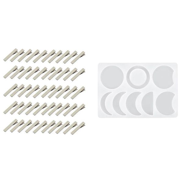 hair accessories 50pcs mini pins crocodile clips for diy with crescent moon full quarter silicone epoxy mould, Slivery;white
hair accessories 50pcs mini pins crocodile clips for diy with crescent moon full quarter silicone epoxy mould, Slivery;white