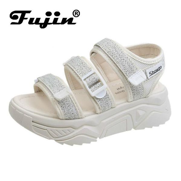 fujin beach sandals women's ins 2021 summer style hook loop flat bottom slides platform casual women, Black 
fujin beach sandals women's ins 2021 summer style hook loop flat bottom slides platform casual women, Black