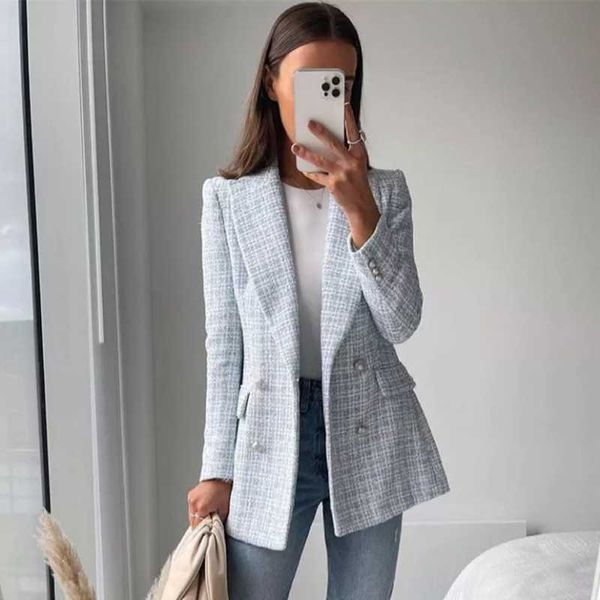 women's suits & blazers spring fashion tweed suit jacket retro office autumn double breasted, White;black
women's suits & blazers spring fashion tweed suit jacket retro office autumn double breasted, White;black