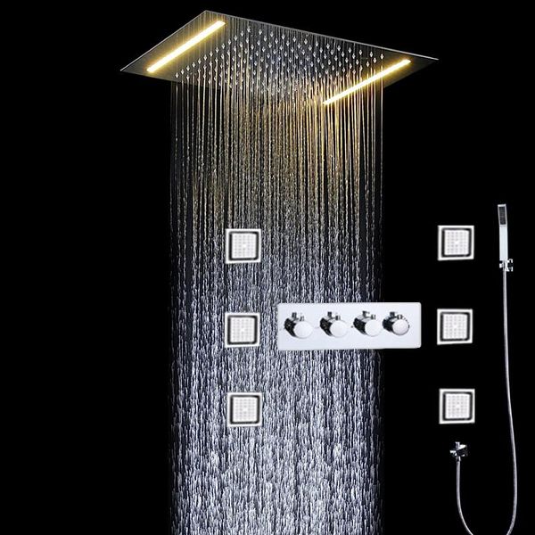ceiling mount led shower set 3 ways thermostatic mixer bathroom rainfall head faucets with body jet massage sets
ceiling mount led shower set 3 ways thermostatic mixer bathroom rainfall head faucets with body jet massage sets
