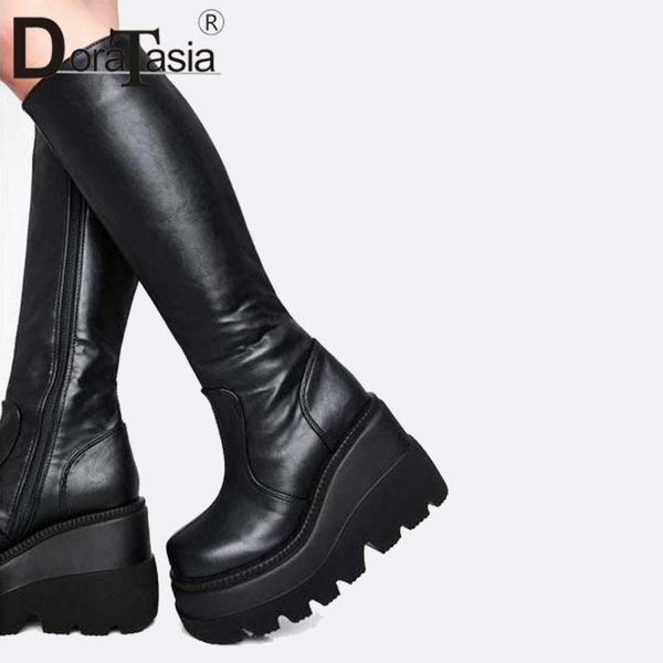 wedges high heels boots women fashion female platform thick bottom shoes woman big size 35-43, Black
wedges high heels boots women fashion female platform thick bottom shoes woman big size 35-43, Black