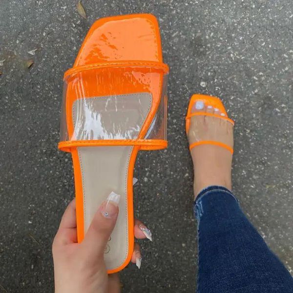 slippers 2021 summer style european and american square toe color matching pvc candy large size ladies fashion flat, Black
slippers 2021 summer style european and american square toe color matching pvc candy large size ladies fashion flat, Black