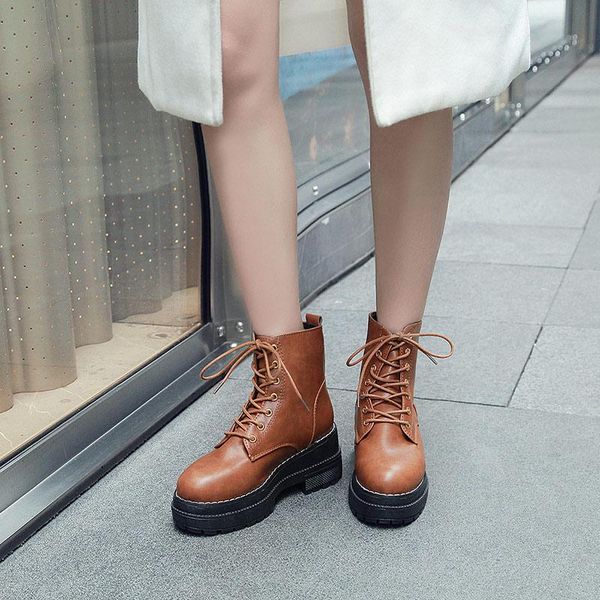 boots women ankle ladies shoes autumn winter lace up warm plush fashion non slip platform sewing footwear, Black
boots women ankle ladies shoes autumn winter lace up warm plush fashion non slip platform sewing footwear, Black