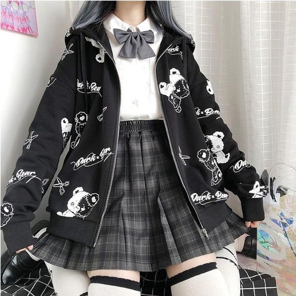 women's hoodies & sweatshirts japanese gothic coat women fashion autumn plus velvet warm winter clothes ins preppy kawaii long sleeve h, Black
women's hoodies & sweatshirts japanese gothic coat women fashion autumn plus velvet warm winter clothes ins preppy kawaii long sleeve h, Black