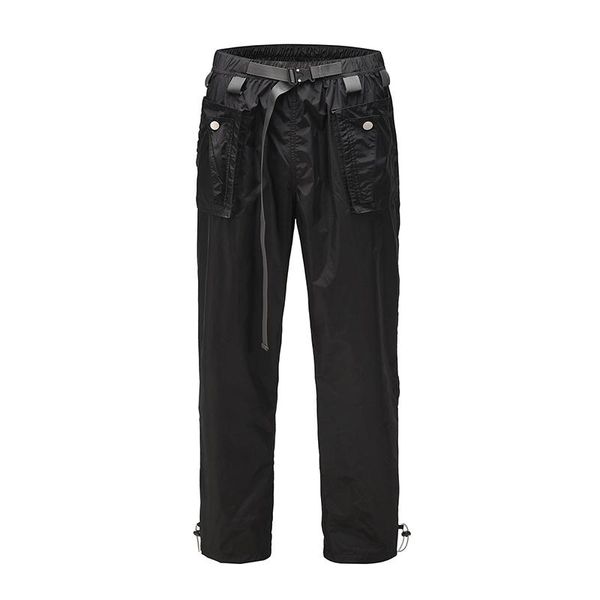 men's pants high street sashes pockets cargo mens harajuku straight loose casual trousers hip hop drawstring feet track, Black
men's pants high street sashes pockets cargo mens harajuku straight loose casual trousers hip hop drawstring feet track, Black