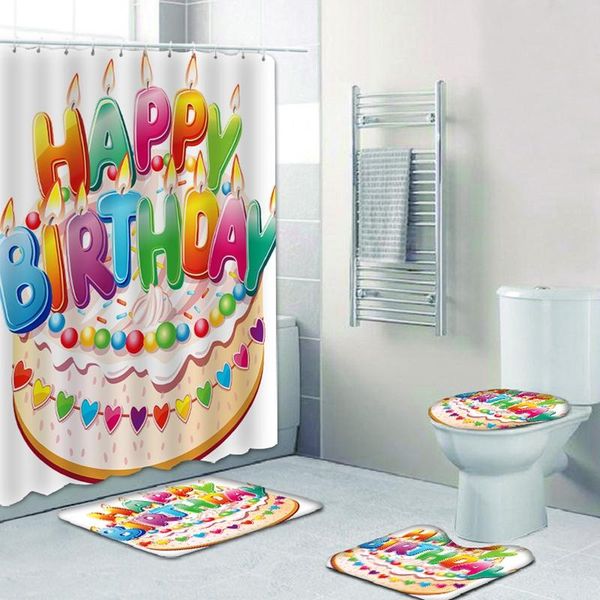 shower curtains happy birthday and cake candle print bath curtain set with non-slip rug bathroom toilet lid cover doormat180*180
shower curtains happy birthday and cake candle print bath curtain set with non-slip rug bathroom toilet lid cover doormat180*180