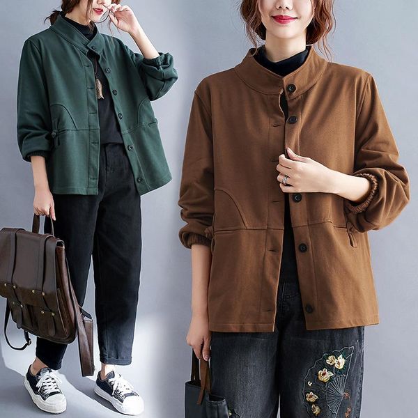women's jackets casual woman woolen coats 2021 autumn winter fashion turn down collar long sleeve coat button ladies elegant, Black;brown
women's jackets casual woman woolen coats 2021 autumn winter fashion turn down collar long sleeve coat button ladies elegant, Black;brown