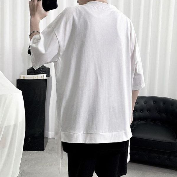 men's t-shirts summer men;s t shirt solid fake two pieces split short sleeve o neck casual harajuku korean style cotton loose simple, White;black
men's t-shirts summer men;s t shirt solid fake two pieces split short sleeve o neck casual harajuku korean style cotton loose simple, White;black