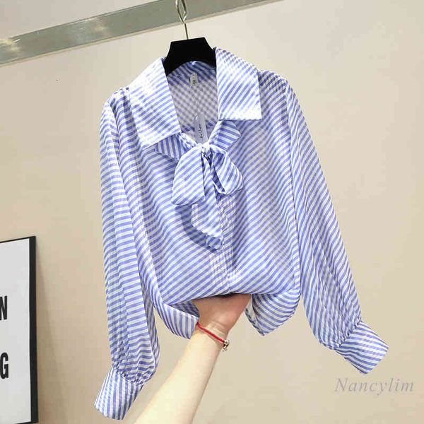 blouses striped shirt for woman spring loose sleeve bow ribbon lapel collar blouse office lady, White
blouses striped shirt for woman spring loose sleeve bow ribbon lapel collar blouse office lady, White