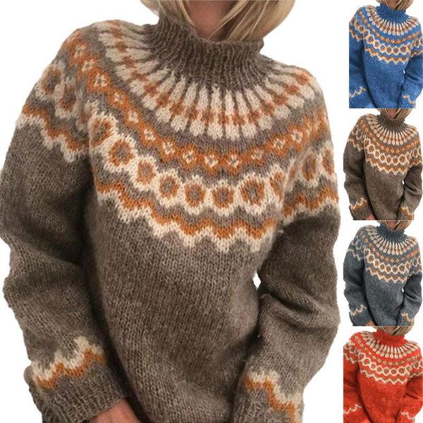 autumn winter women sweater fashion high neck print kintted female casual pullovers loose europe and america women's sweaters, White;black
autumn winter women sweater fashion high neck print kintted female casual pullovers loose europe and america women's sweaters, White;black