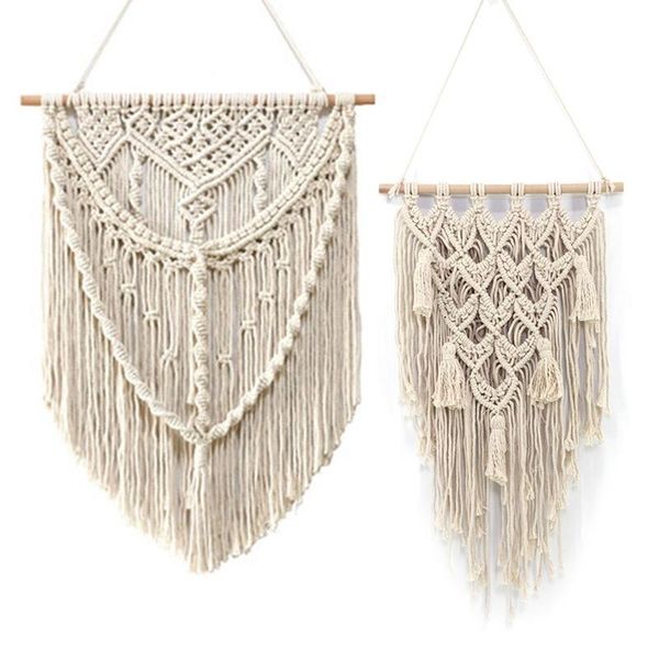 tapestries 2 set wall hanging macrame curtain bohemian hand woven tapestry, 50x70cm & 45 x 77cm
tapestries 2 set wall hanging macrame curtain bohemian hand woven tapestry, 50x70cm & 45 x 77cm