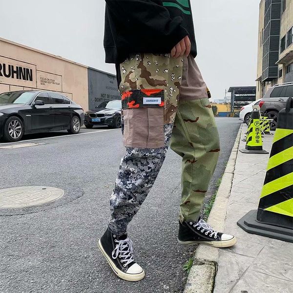 men's pants casual splice camouflage streetwear hip hop cargo elastic waist 2021 fashion jogging sports men trousers, Black
men's pants casual splice camouflage streetwear hip hop cargo elastic waist 2021 fashion jogging sports men trousers, Black