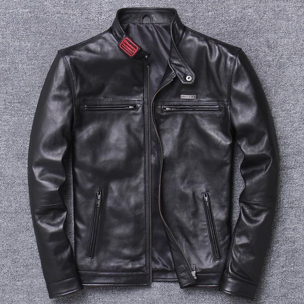 men's leather & faux pure natural genuine sheepskin jacket short slim motorcycle casual autumn coat size m-4xl, Black
men's leather & faux pure natural genuine sheepskin jacket short slim motorcycle casual autumn coat size m-4xl, Black