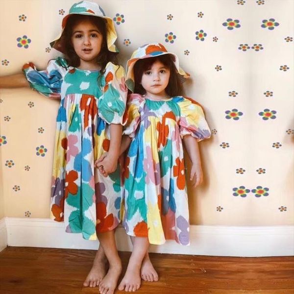girl summer puff sleeve dress fashion print kids short cotton vintage baby holiday party, Red;yellow
girl summer puff sleeve dress fashion print kids short cotton vintage baby holiday party, Red;yellow