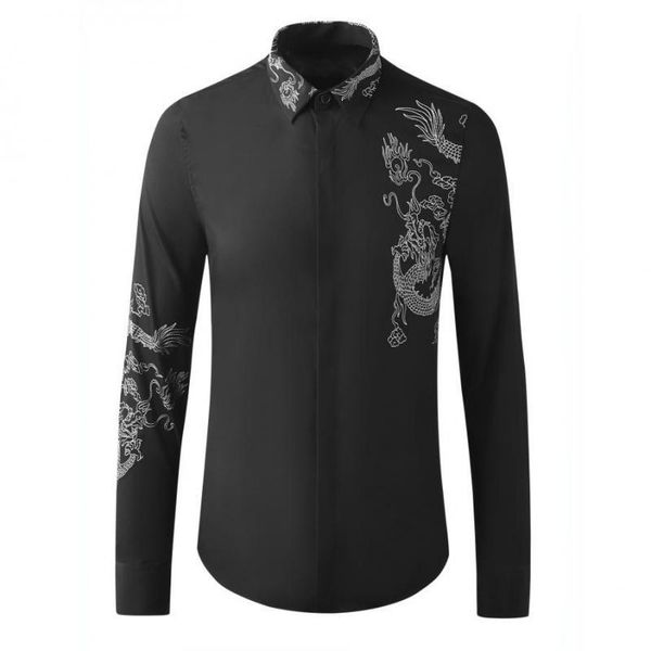men's casual shirts cotton mens dress luxury long sleeve chinese style embroidery slim fit party male plus size 4xl, White;black
men's casual shirts cotton mens dress luxury long sleeve chinese style embroidery slim fit party male plus size 4xl, White;black