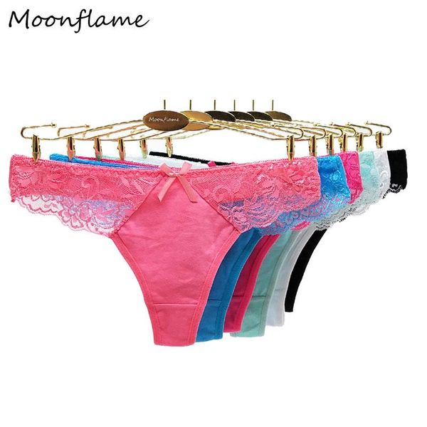 moonflame 5 pcs / lots ladies lace low-rise g string cotton thongs 87379 women's panties, Black;pink
moonflame 5 pcs / lots ladies lace low-rise g string cotton thongs 87379 women's panties, Black;pink