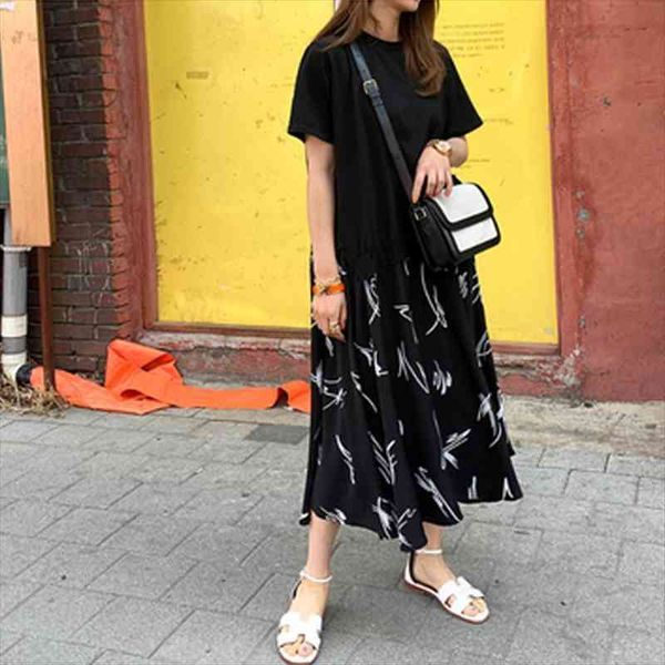 plus size xl- 5xl female vestidos summer casual women patchwork dress print beach style ladies dress fake two piece robe, White
plus size xl- 5xl female vestidos summer casual women patchwork dress print beach style ladies dress fake two piece robe, White