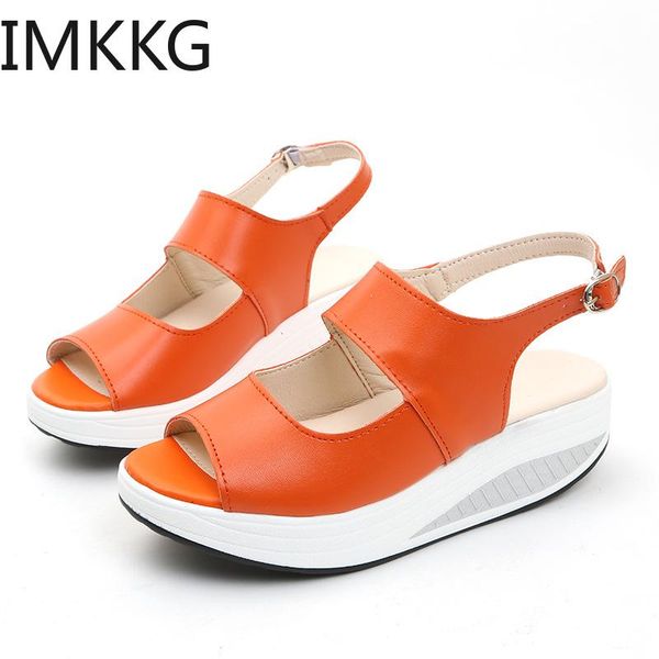 dress shoes women shake fashion summer sandals thick wedges slope platform head leather s80045, Black
dress shoes women shake fashion summer sandals thick wedges slope platform head leather s80045, Black
