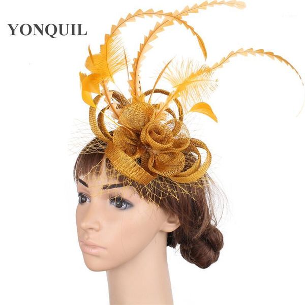 vintage gold sinamay base fascinator headwear occasion red bridal veils hair accessories feather millinery cocktail hat myq0101
vintage gold sinamay base fascinator headwear occasion red bridal veils hair accessories feather millinery cocktail hat myq0101
