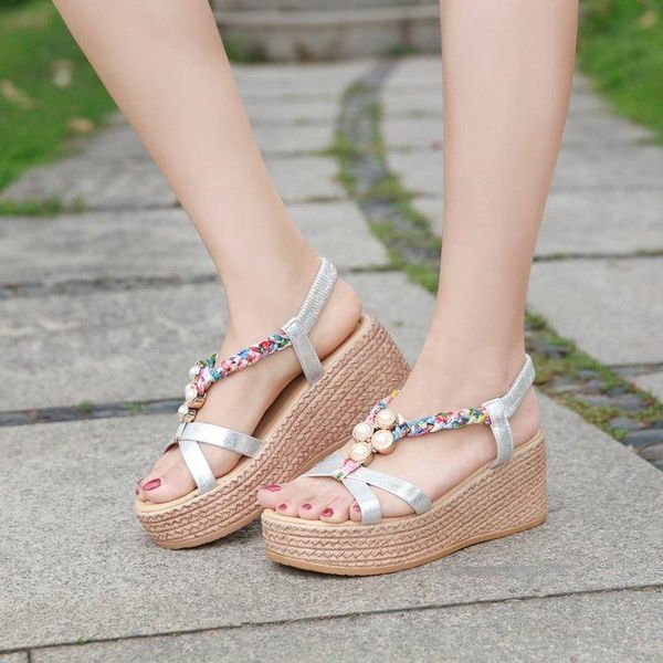 dress shoes 2021 summer women wedges sandals platform woman open toe sandal string bead female fashion high heels casual gold, Black
dress shoes 2021 summer women wedges sandals platform woman open toe sandal string bead female fashion high heels casual gold, Black