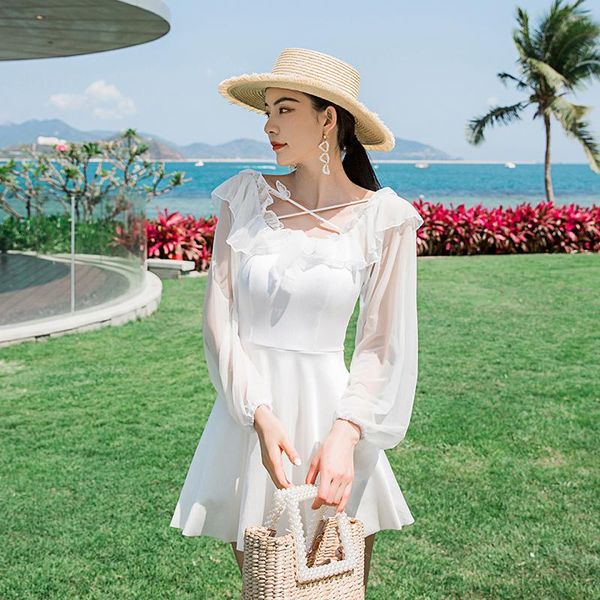 two-piece suits 2021 women white long sleeve one piece swimwear swim beach dress female swimsuit swimming bathing suit beachwear swimdr
two-piece suits 2021 women white long sleeve one piece swimwear swim beach dress female swimsuit swimming bathing suit beachwear swimdr