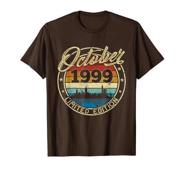 classic october 1999 20 years old 20th birthday gifts t-shirt, White;black