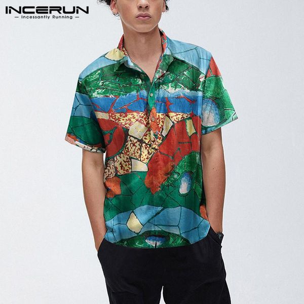 men's casual shirts incerun men summer printed cotton shirt short sleeve stand collar blouse fashion breathable blusa hawaiian chemise, White;black
men's casual shirts incerun men summer printed cotton shirt short sleeve stand collar blouse fashion breathable blusa hawaiian chemise, White;black