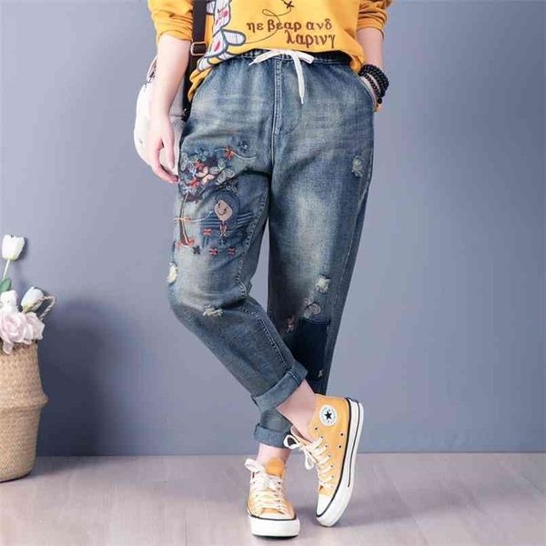 women spring summer fashion korea style vintage girl under tree embroidery oversize ankle length lady female loose harem pants 210809, Blue
women spring summer fashion korea style vintage girl under tree embroidery oversize ankle length lady female loose harem pants 210809, Blue
