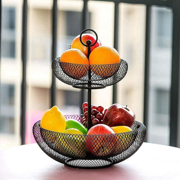 dishes & plates 2-tier fruit basket,wire bowls holder,decorative fruits basket,kintchen storage basket for vegetables,black
dishes & plates 2-tier fruit basket,wire bowls holder,decorative fruits basket,kintchen storage basket for vegetables,black