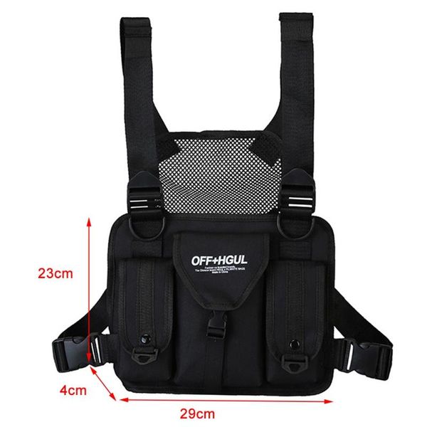 outdoor bags reflective tactical chest rig bag adjustable pockets hip hop streetwear functional waist pack oxford waistcoat kanye wes
outdoor bags reflective tactical chest rig bag adjustable pockets hip hop streetwear functional waist pack oxford waistcoat kanye wes