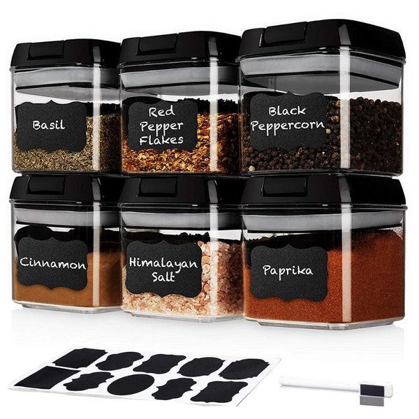 pcs mini spices jar set-black plastic storage containerswith lids kitchen organizer canister sets for herbs seasoning box bottles & jars
pcs mini spices jar set-black plastic storage containerswith lids kitchen organizer canister sets for herbs seasoning box bottles & jars