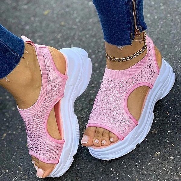 sandals crystal women stretch fabric platform peep toe breathable height increasing casual fashion 2021 summer ladies shoes1, Black
sandals crystal women stretch fabric platform peep toe breathable height increasing casual fashion 2021 summer ladies shoes1, Black