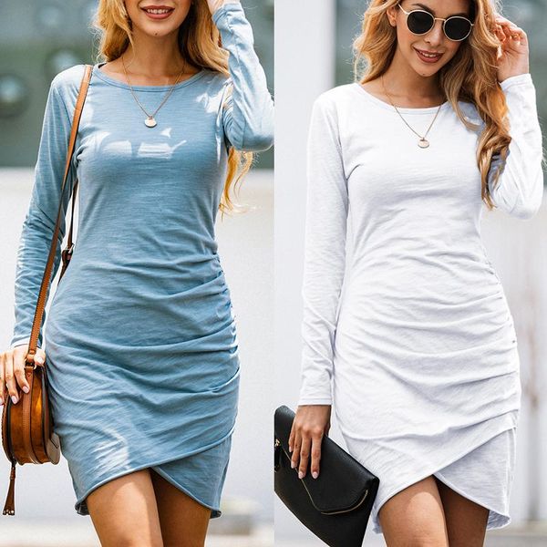 casual dresses solid long sleeve slim split hem crossed irregular dress wrap hip o neck women elegant t shirt autumn vestidos, Black;gray
casual dresses solid long sleeve slim split hem crossed irregular dress wrap hip o neck women elegant t shirt autumn vestidos, Black;gray