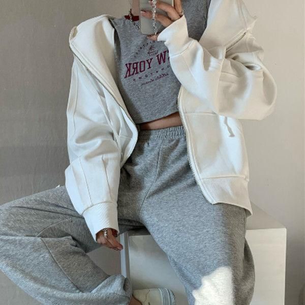women's t-shirt high waist short open navel long sleeve grey autumn tight contrast stitching bottom shirt net red top, White
women's t-shirt high waist short open navel long sleeve grey autumn tight contrast stitching bottom shirt net red top, White